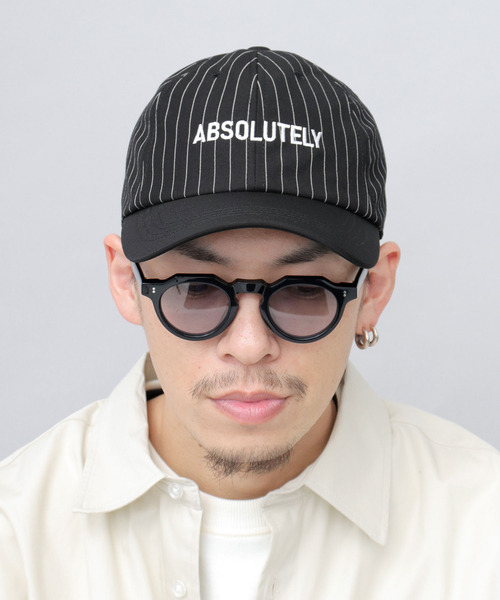 A.M.S. キャップ 帽子 ストライプ バイカラー ベースボールキャップ