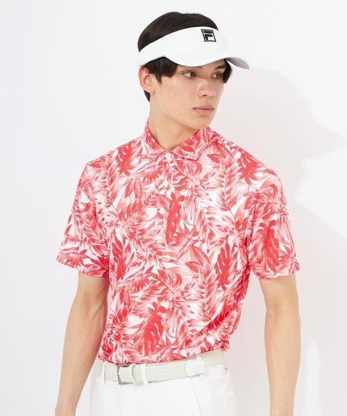 (フィラ ゴルフ)FILA GOLF FILA半袖シャツ747613メンズ 747613  PK L dwos6rj FILA GOLF シャツ 「FILA GOLF/フィラゴルフ」ボタニカル柄半袖
