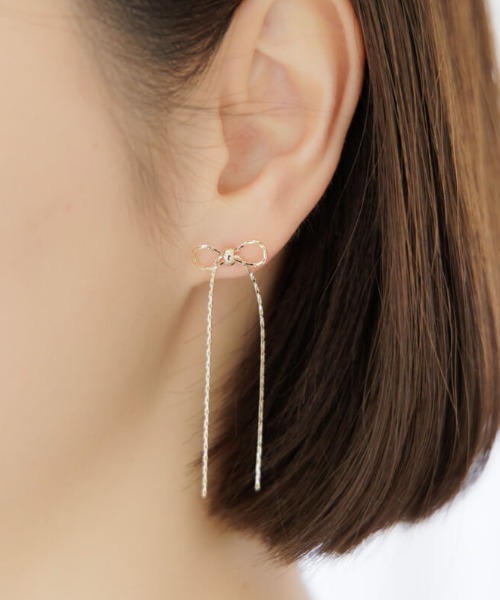 flower ピアス チェーンリボンピアス レディース : ZOZOTOWN Yahoo!店