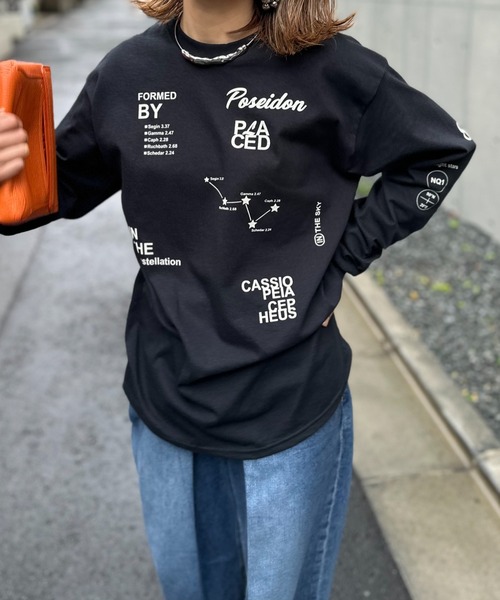 新品未使用meongblue ロゴロンT ブラック mi via loca tシャツ GILDAN カシオペアロゴロンT 「PT NO