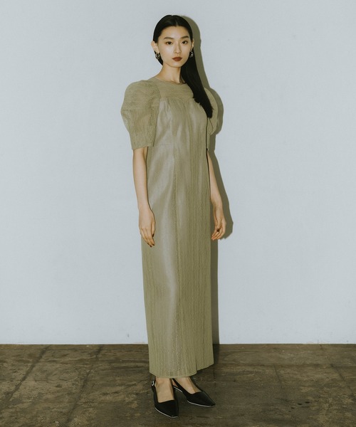 ANDRESD ドレス lettering lace dress / レタリングレースドレス
