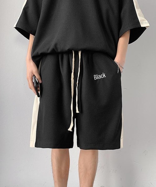 tシャツ 「NOWLE」サマースウェット ビッグシルエット 半袖 カットソー＆ サマースウェット ワイド ハーフパンツ セットアップ メンズ | NOWLE | 13