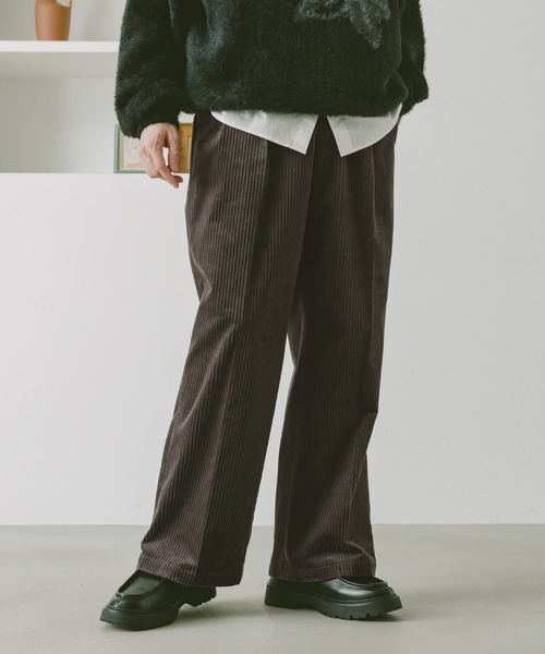 8gshoot CORDUROY CENTER PRESS PANTS店舗限定 RAGEBLUE（レイジブルー） スラックス Center press corduroy semi