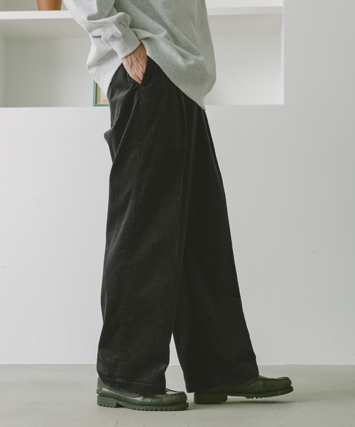 8gshoot CORDUROY CENTER PRESS PANTS店舗限定 RAGEBLUE（レイジブルー） ワイドパンツ スラックス Center press