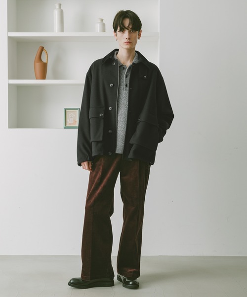 RAGEBLUE（レイジブルー） スラックス Center press corduroy semi