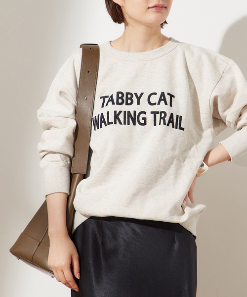 トップス MIXTA TABBY CAT WALKKING TRAIL CN SWEAT ミクスタ/MIXTA S/S TEE（全4色） [カットソー・Tシャツ(半袖