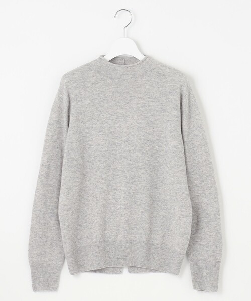 ニット セーター 「洗える」CASHMERE BLEND スタンドカラー レディース