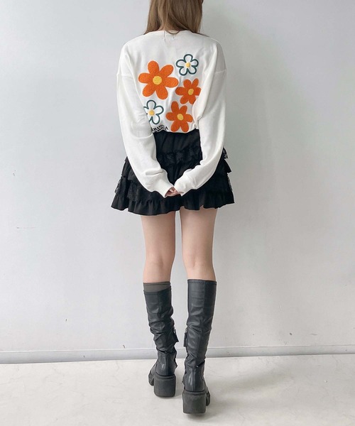 AS KNOW トレーナー スウェット アソートモチーフサガラ刺繍スウェット