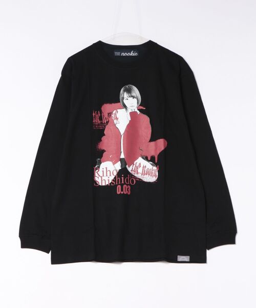 tシャツ 「W」「it」「THE nookie LOVE Riho Shishido」PORTRAIT L/S