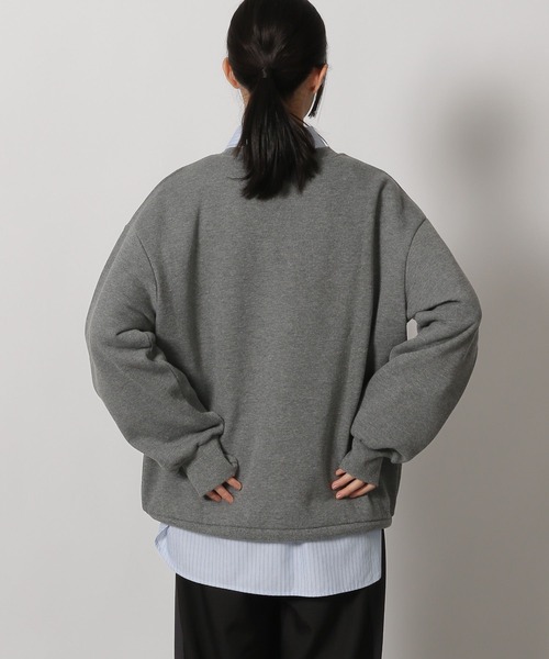 LAKOLE トレーナー スウェット 裏起毛ブラシ刺繍スウェット