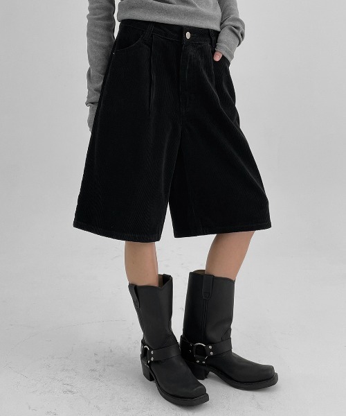 BLACKUP キーアルドコーデュロイバミューダパンツ BLACKUP パンツ 「MADE」 キーアルドコーデュロイバミューダ