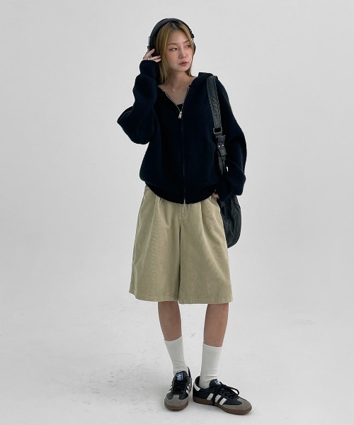 BLACKUP キーアルドコーデュロイバミューダパンツ BLACKUP パンツ 「MADE」 キーアルドコーデュロイバミューダ