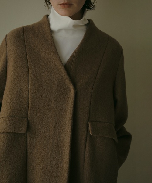 MANOF（マノフ） ノーカラーコート コート COLLARLESS LONG COAT