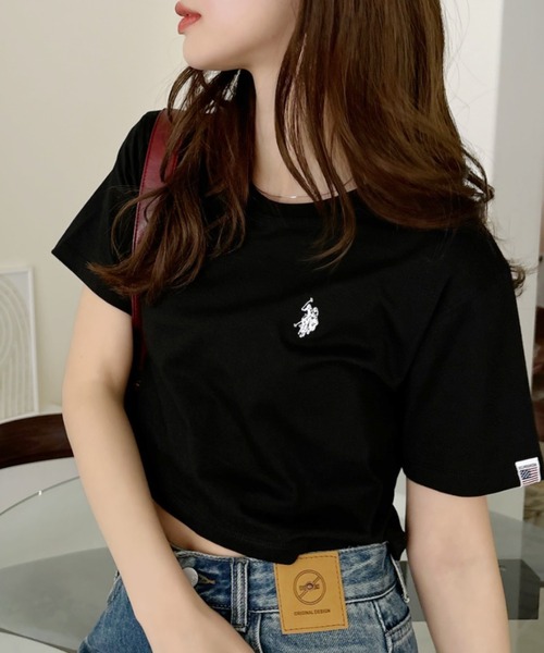 2024 エーピーストゥディオ　ベーシッククロップドTシャツ U.S. POLO ASSN. tシャツ Ada.別注 // ASSN クロップド