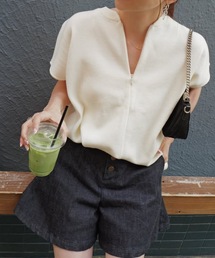 【新品タグ付】Emma Taylor フロント2wayニットプルオーバーホワイト フロント2wayニットプルオーバー Emma Taylor│STYLEDOOR