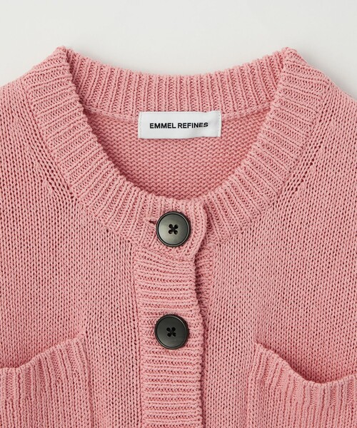 EM ポケット＆ボタン ショートスリーブ カーディガン　エメルリファインズ UNITED ARROWS green label relaxing｜<EMMEL REFINES>EM
