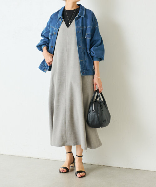 新品 BEARDSLEY サラシャリジャンパースカート ¥22,000　グレー BEARDSLEY ワンピース サラシャリジャンパースカート : ZOZOTOWN