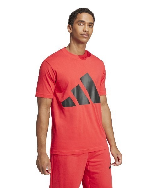 訳あり adidas アディダス 半袖シャツ Lサイズ レッド 2XO adidas（アディダス） tシャツ エッセンシャルズ ビッグロゴ 半袖T