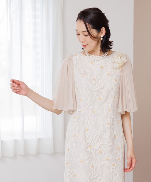 troisiemeCHACO ドレス 「chaco」フロッキーオーガンジードレス