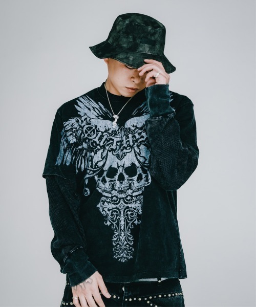 BREATH tシャツ 「BREATH / ブレス」SKULL WING LOGO TEE / ブラック