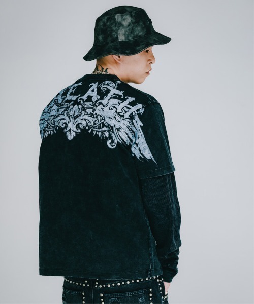 BREATH tシャツ 「BREATH / ブレス」SKULL WING LOGO TEE / ブラック