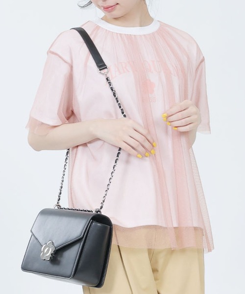 【新品未使用】MARY QUANT マリークワント　チュールドッキングTシャツ MARY QUANT tシャツ マリークワント mary quant チュール