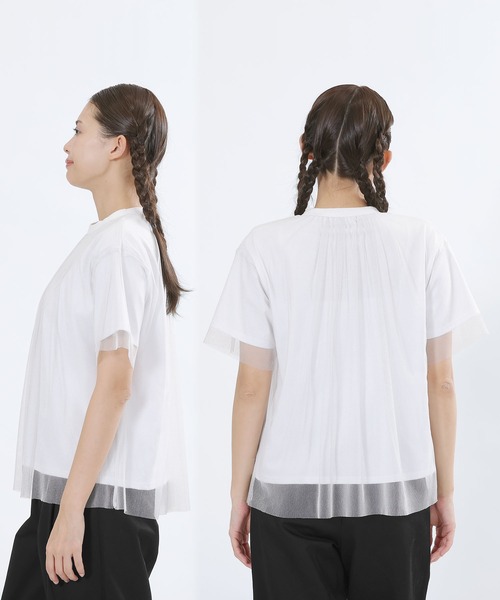 【新品未使用】MARY QUANT マリークワント　チュールドッキングTシャツ MARY QUANT tシャツ マリークワント mary quant チュール