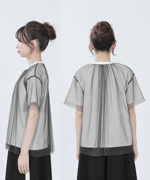 【新品未使用】MARY QUANT マリークワント　チュールドッキングTシャツ MARY QUANT tシャツ マリークワント mary quant チュール