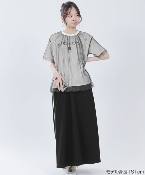 【新品未使用】MARY QUANT マリークワント　チュールドッキングTシャツ MARY QUANT tシャツ マリークワント mary quant チュール