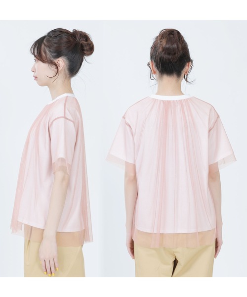 【新品未使用】MARY QUANT マリークワント　チュールドッキングTシャツ MARY QUANT tシャツ マリークワント mary quant チュール