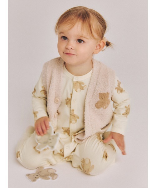 gelato pique（ジェラートピケ） ベビー服 ロンパース 「BABY」長袖