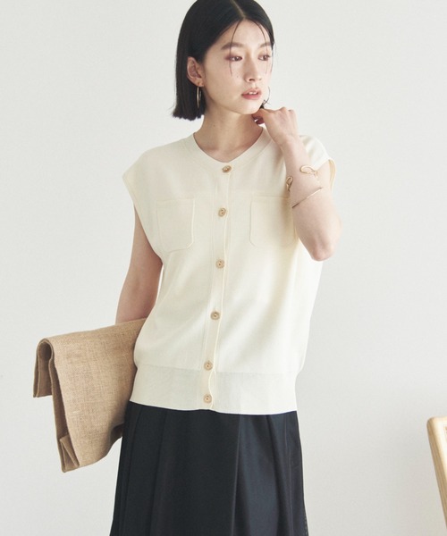 JUDYニットサマーベスト 【新品タグ付き】サ－モンピンク 楽天市場】ベスト レディース 春夏 前開き おしゃれ vネック
