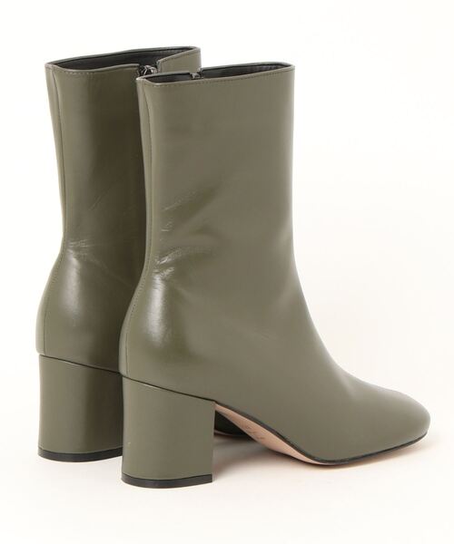 「Dhyana.」 ショートブーツ 24.5cm ダークカーキ レディース_画像2