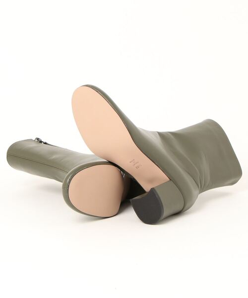 「Dhyana.」 ショートブーツ 24.5cm ダークカーキ レディース_画像3