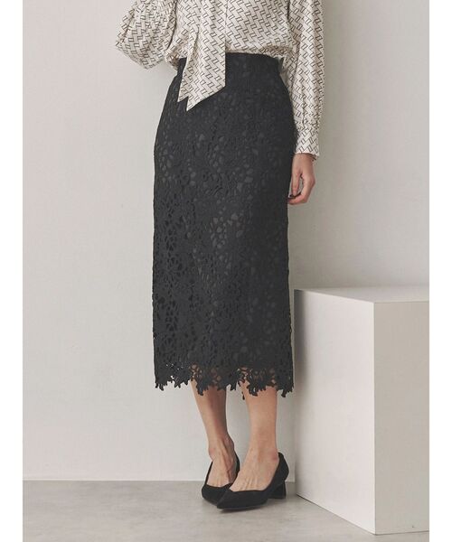 ミックストーンケミカルレースタイトスカート　2 TONAL スカート ケミカルレースタイトスカート : ZOZOTOWN Yahoo