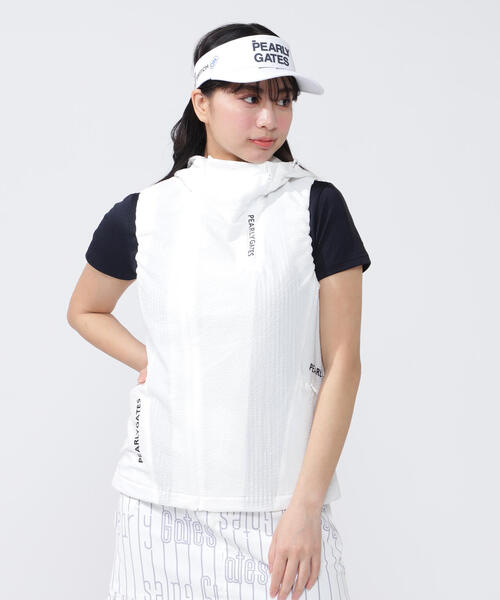 PEARLY GATES ハーフジップ ベスト PEARLY GATES ベスト ジレ 「PEARLY GATES」EVALET2WAYギンガム