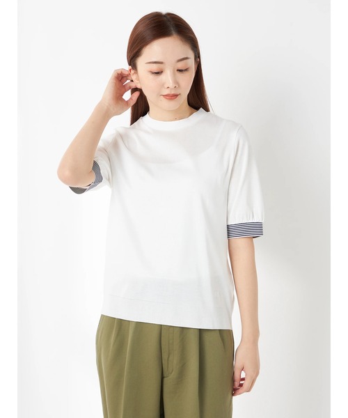 tシャツ ニットライクカットソー レディース