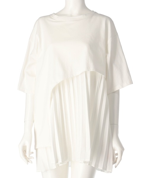 tシャツ M2522 ドッキングＢＩＧ　Ｔ レディース ANAP tシャツ プリーツ ドッキング BIGTシャツ レディース