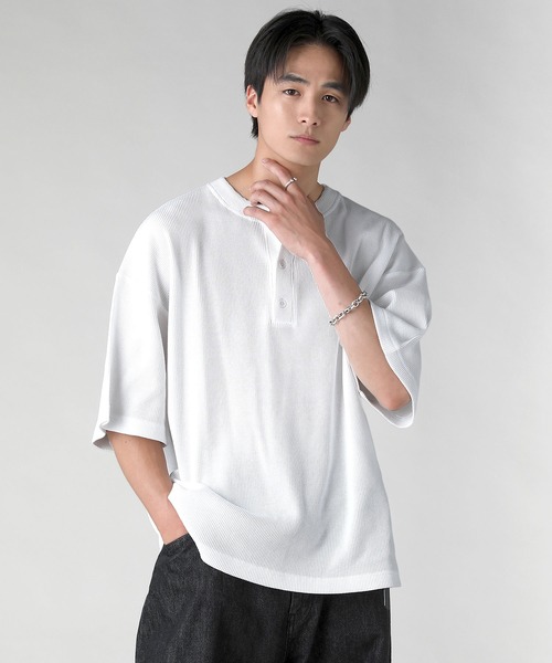 EPIC（ファッション） tシャツ ヴィンテージ加工半袖ヘンリー