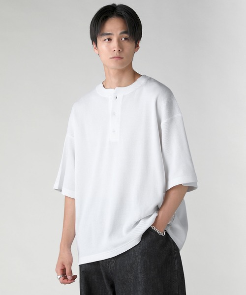 EPIC ヘンリーネック tシャツ ヴィンテージ加工半袖ヘンリーネックT