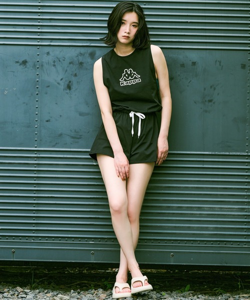 【WBK】Kappa/(W)リブビキニカバーアップ3点セット Kappa（カッパ） 水着 リブビキニ+カバ―アップ 3点セット水着