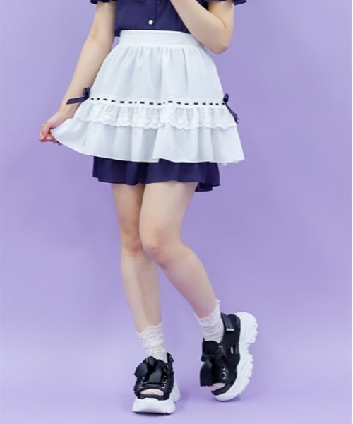 axes femme POETIQUE パンツ コットンレースフリルスカパン