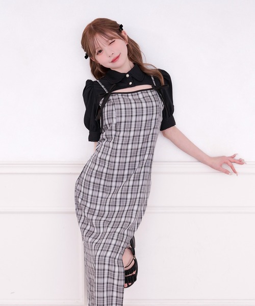 apres jour ダブルリボンキャミワンピース　ショートボレロブラウス apres jour ダブルリボンキャミワンピース ショートボレロ