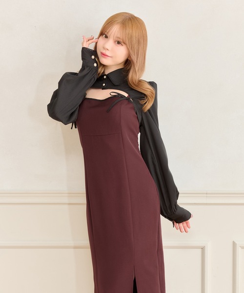 apres jour ワンピース 「SET着用可能」ダブルリボンキャミ