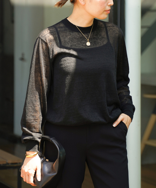 「Deuxieme Classe」 長袖ニット - ブラック レディース