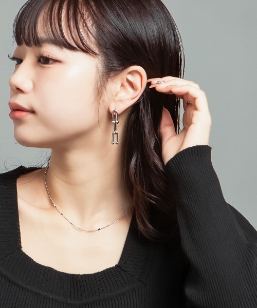 ピアス 3連 リンク チェーン レディース : ZOZOTOWN Yahoo!店 - 通販