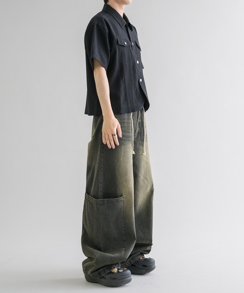 ジーンズ 「EPNK」Large pocket easy denim pants / ラージポケット