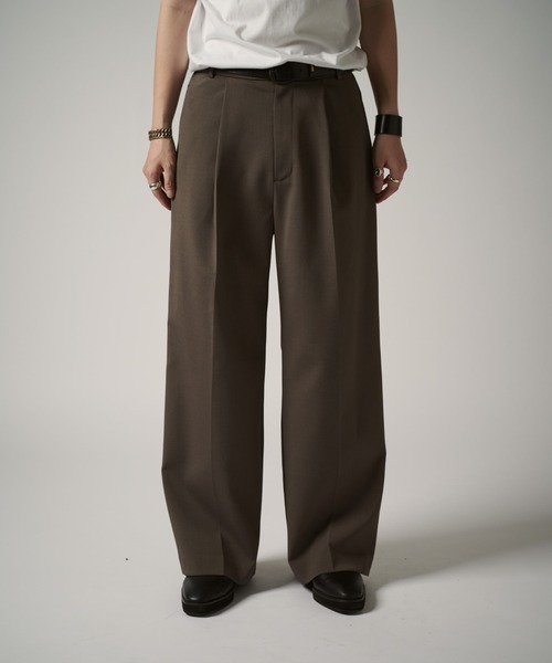 ルイ✩.*˚ページ Lui's スラックス ダブルクロス タックワイドパンツ メンズ : ZOZOTOWN