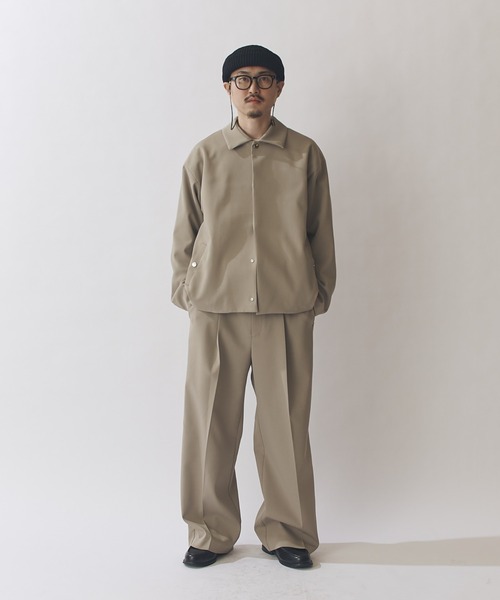 Lui's（ルイス） スラックス ダブルクロス タックワイドパンツ メンズ