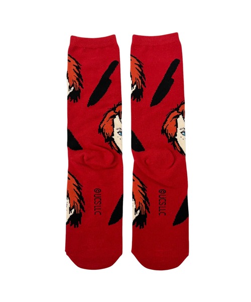 Rendez-Vous 靴下 「 CHILD'S PLAY 」 チャッキー クルーソックス 総柄